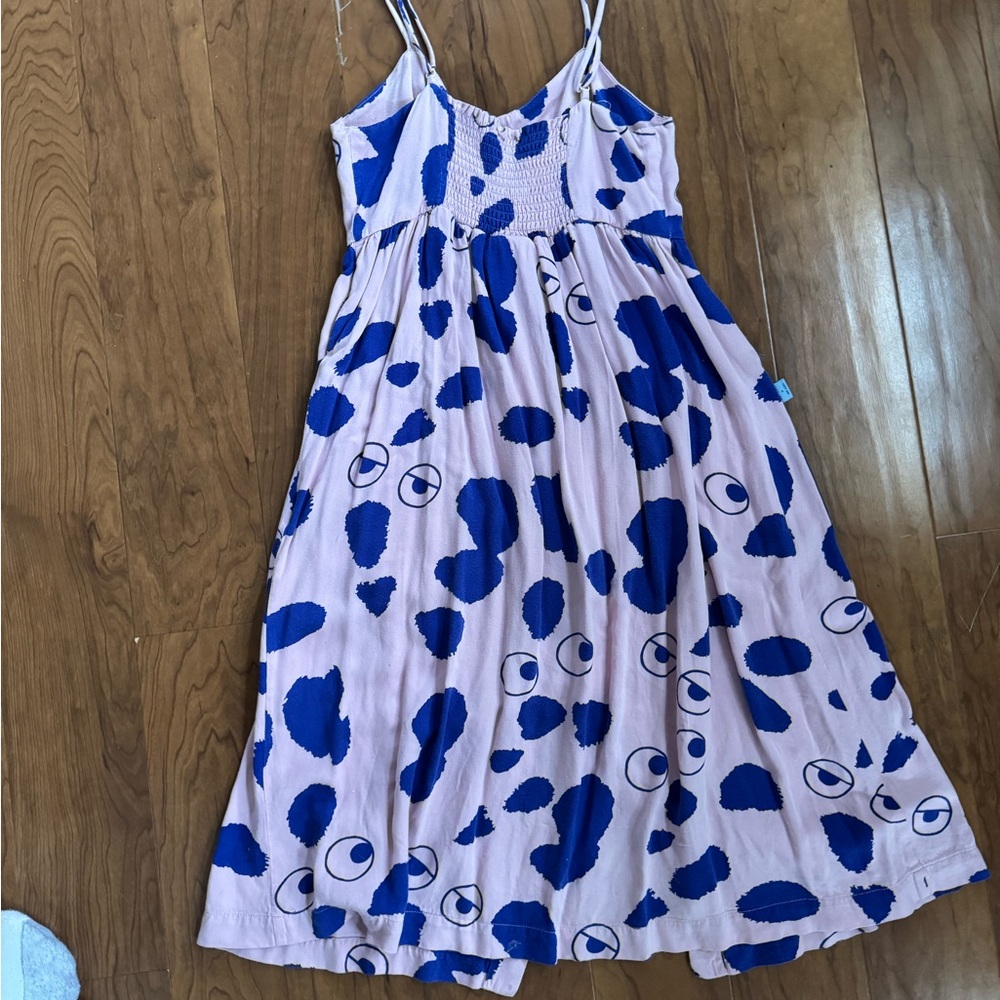 Lazy Oaf x Studio Arhoj Pink/blue Sleeveless Spaghetti Strap Dress - Picture 3 of 3